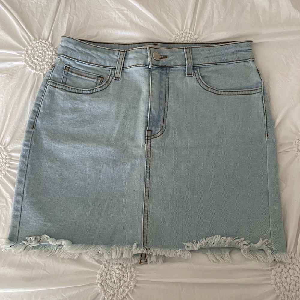 Light Wash Jean Skirt O2 Denim Size Medium